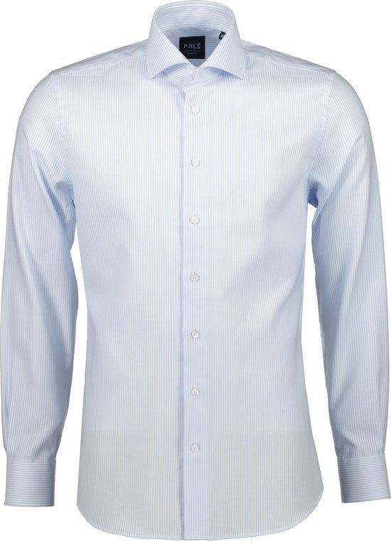 Nils Overhemd Slim Fit Blauw 37 bol