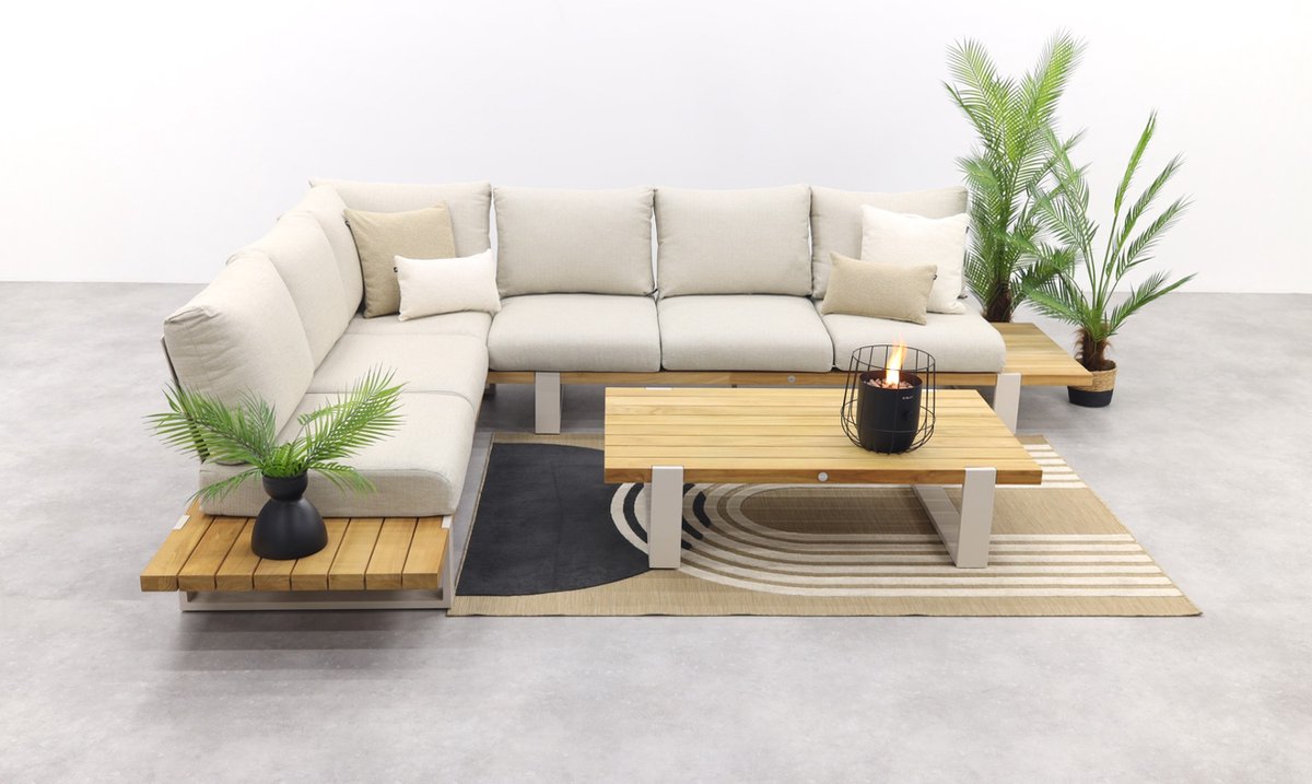 Suns Nardo Loungeset Hoekbank Camel Sand/Natural Mixed Weave