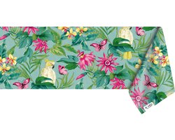 Raved Tafelzeil Jungle  140 cm x  240 cm - Roze - PVC - Afwasbaar