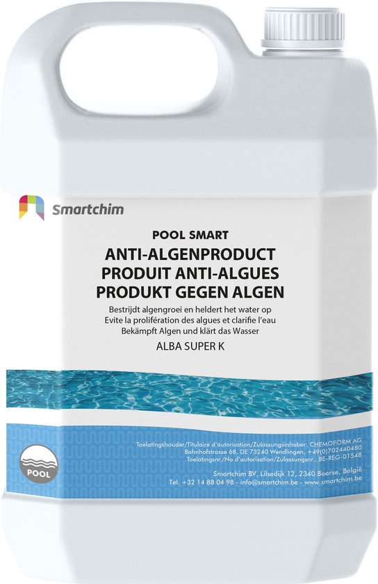 Smartchim Alba Super K - Anti Algen product/Produit Anti Algues - Voor Zwembad/Pour Piscine