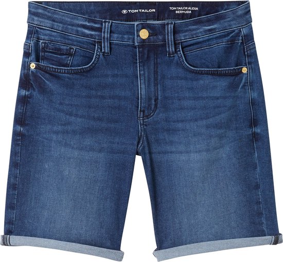 Bermuda Femme Tom Tailor – Coupe Slim, Taille élastique Avec Cordon, Poches En Biais, Style Décontracté