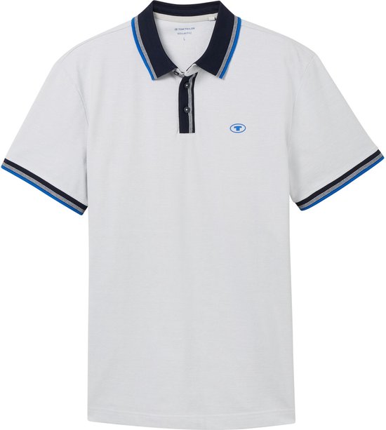 TOM TAILOR polo with detailed collar Heren Poloshirt - Maat XL