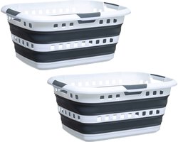 Opvouwbare mand voor wasgoed en spullen - 45 liter - 62 x 45 x 27 cm - plastic