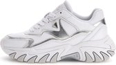 Guess Nowah Dames Sneakers Hoog - White/Silver - Maat 39