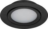 Ledmatters - Inbouwspot Zwart - Dimbaar - 3 watt - 160 Lumen - 2700 Kelvin - Warm wit licht - IP44 Badkamerverlichting - 10 t/m 24 volt