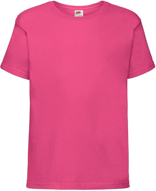 Fruit Of The Loom Kids Sofspun® T-shirt - Fuchsia Pink - 128 - 7/8 ans