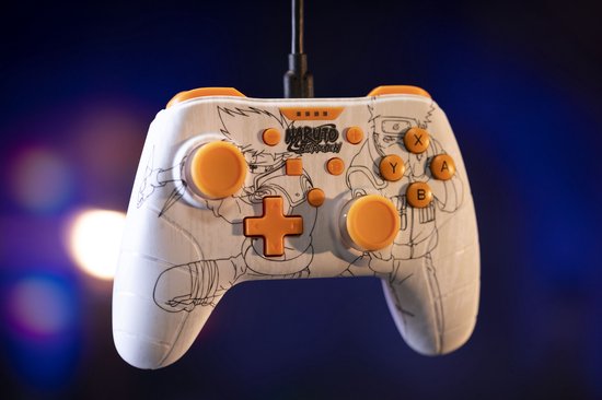 Naruto - Switch 1 & 2 controller - 3m kabel - extra functies (wit)