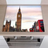 Inductiebeschermer The Big Ben in London | 89.6 x 51.6 cm | Keukendecoratie | Bescherm mat | Inductie afdekplaat