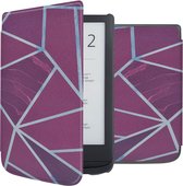 iMoshion Ereader Cover / Hoesje Geschikt voor Pocketbook Basic Lux 4 / Pocketbook HD 3 / Pocketbook Touch Lux 5 / Vivlio Lux 5 - iMoshion Design Sleepcover Bookcase zonder stand - / Bordeaux Graphic