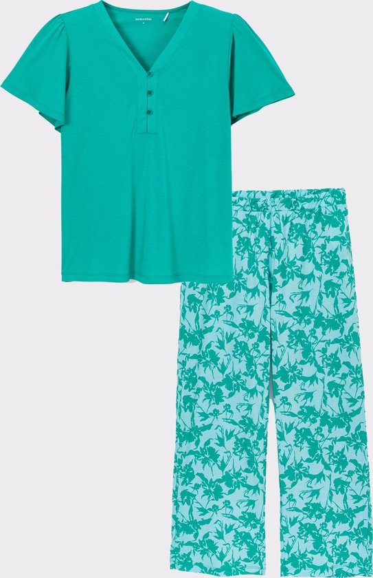 groene pyjama met lange broek-Lords&lilies-maat XL