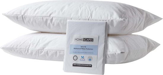 Homescapes - Protège Coussin Imperméable - 50x75 cm - Set de 2