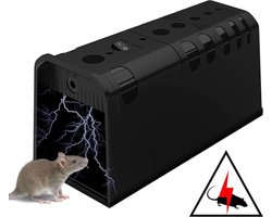 Muizenval - Rattenval - Krachtige Elektrische Muizen- en Rattenval - 7000V Elektrische Dood voor Effectieve Bestrijding van Muizen, Woelmuizen en Mollen, Geschikt voor Zowel Binnen als Buiten