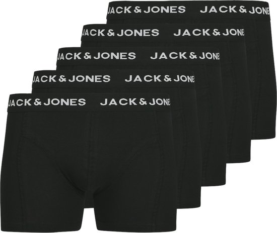 Jack & Jones Heren Boxershorts Effen Trunks JACANTHONY 5-Pack