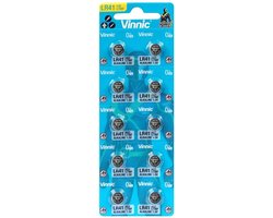 Vinnic LR41 - Batterijen - Knoopcel - 10 stuks