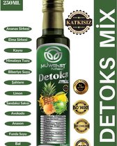 Muwest Natural Detox Mix Detox Water/Azijn Helpt bij het afvallen 250 ml, 1 Fles van 30 dagen