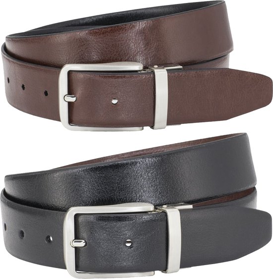 LINDENMANN leren heren riem, bruin