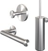 Brauer Brushed Edition Toilet Accessoireset - 3-delig - PVD - geborsteld RVS