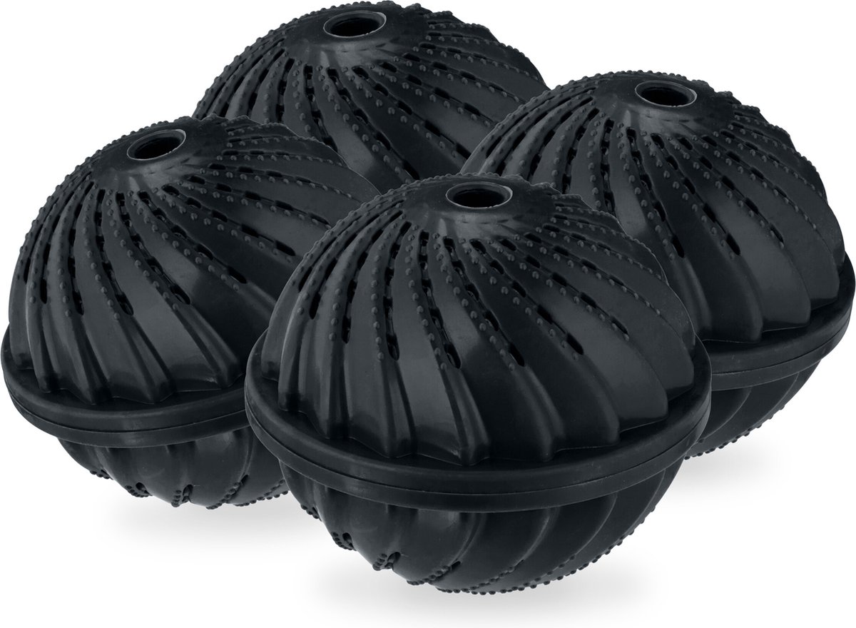 Goedkoopste wasbol set van 4 - voor wasmachines - tot 90°C - huidvriendelijk - zwart