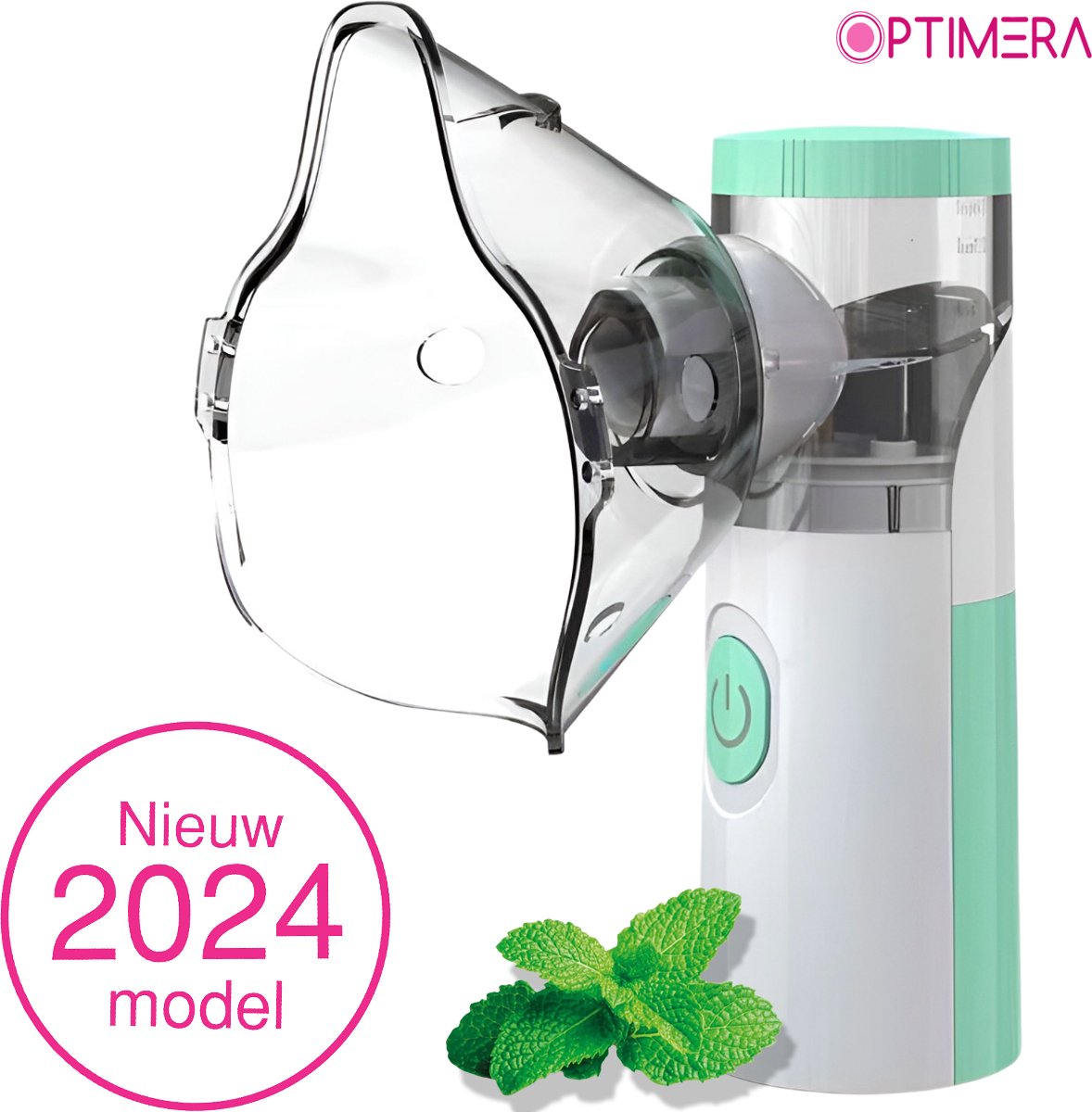 OPTIMERA® - Aerosoltoestel - Inhalator – Nebulizer - Ultrasone Vernevelaar - Inhalatieapparaat voor Kinderen, Volwassenen & Baby’s - Helpt tegen Luchtwegaandoeningen - 2025 Model - Incl. 3 mondstukken op Prijzenvolger.com