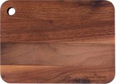 Bowls and Dishes Pure Walnut Wood | Duurzaam | Borrelplank rechthoek met gat 28x20 x2 cm - walnoot hout - Vaderdag tip!