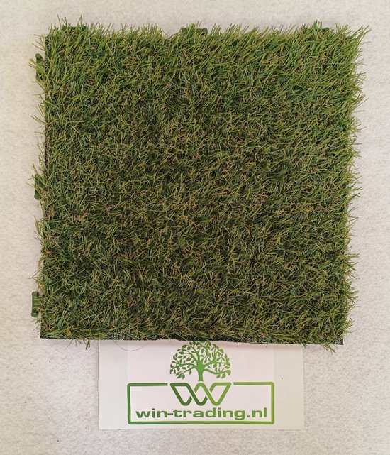 Kunstgrastegels - terrastegel kunstgras - Balkontegel - kunstgras tegel - grastegels - kliktegels - 30 x30 cm - 9 stuks - 22 mm