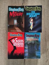 Stephen King 4 Boeken 1 - De Duistere Kant 2 - Misery 3 - De Satans Kinderen en Andere Verhalen 4 - Dodenwake