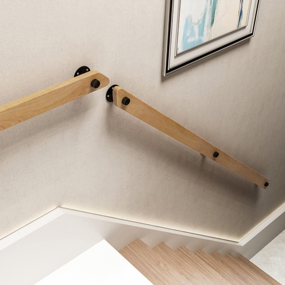 Acryl Leuning voor Indoor Trap Wandgemonteerde Heavy Duty Leuning voor