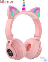 RyC Toys Kinder Hoofdtelefoon unicorn- roze | Draadloze Koptelefoon- eenhoorn -Kids Headset-Over Ear-Bluetooth-Microfoon-unicorn-Led Verlichting