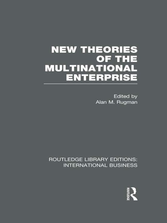 New Theories of the Multinational Enterprise - cover