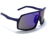 Madeleine Blue- Matt Zwart Sportbril met UV400 Bescherming - Unisex & Universeel - Sportbril - Zonnebril voor Heren en Dames - Fietsaccessoires