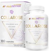 Alldeynn | Collarose | Rund collageen | 180 capsules 60 servings | Hyaluronzuur | Biotin | Vrouwen | Supplement | Nutriworld