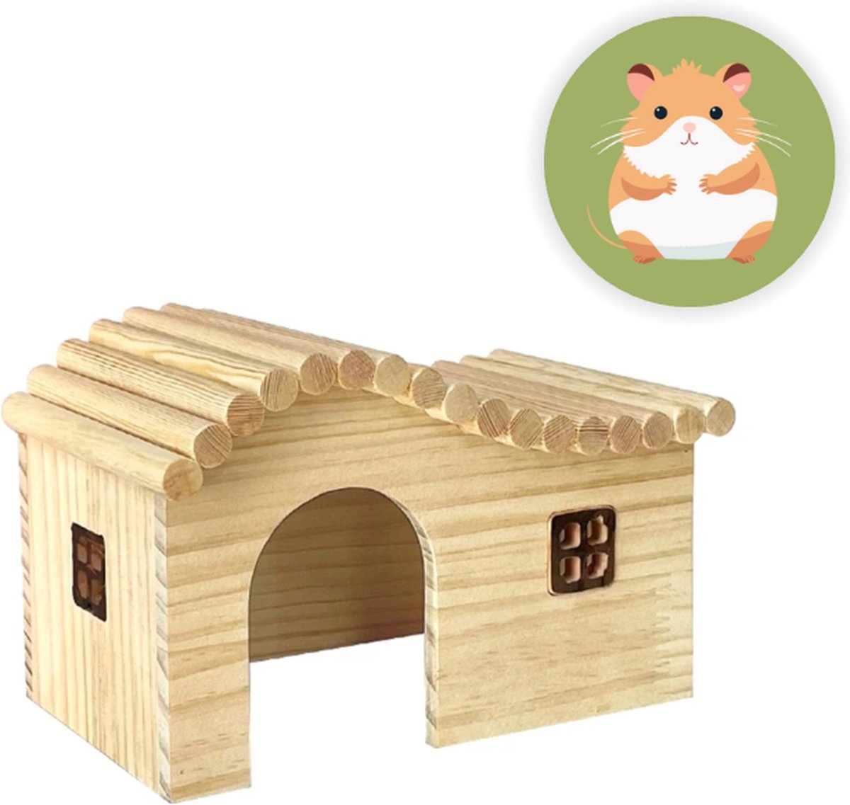 Hamster huisje - Hamsterkooi - Hamster huisje hout - Knaagdieren huisje