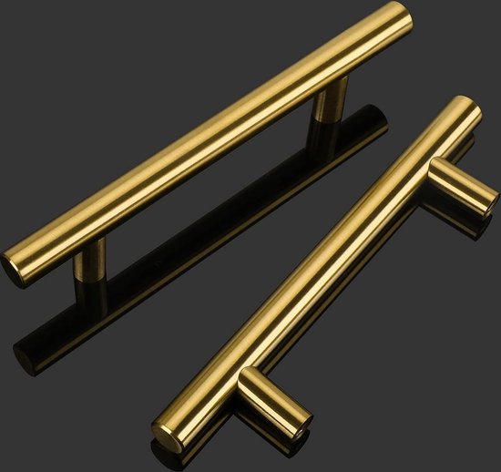 FULGENTE 10 stuks meubelgrepen, gouden keukengrepen, 96 mm