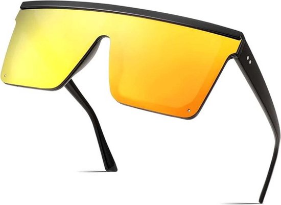 Overmaatse Zonnebril met UV400 Siamese Lenzen – Trendy Beschermende Eyewear voor Dames en Heren – Modieuze Accessoire met Duurzame Constructie en Volledige UV-Bescherming – Stijlvolle en Functionele Zonwering met Uniek Lensontwerp