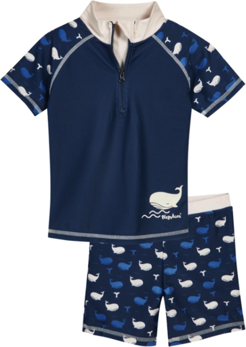 Playshoes - Zwemset - UV - Werend - 2-delig - Walvis - Donkerblauw - Maat 74/80