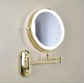 LED Make-up spiegel-360 graden draaibaar-gouden spiegel