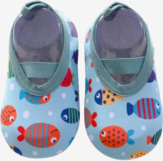 Anti slip schoentjes - Zwemschoenen - Waterschoenen - Strandschoentjes - kinderen - maat M (maat 22-23) - Visjes
