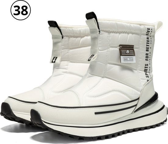 Livano Antislip Sneeuwboots - Snowboots - Wintersport Sneeuwschoenen - Ski Gadgets Voor Dames - Maat 38 - Wit