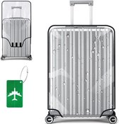 PVC-kofferhoezen, 76 cm, reiskofferbeschermhoes, bagagehoes, transparante kofferbeschermhoes, waterdichte bagageafdekking, stofdicht, krasbestendige beschermhoes, transparant - 76 cm, 1