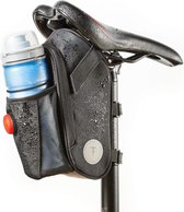 waterdichte fietstas met ruimte voor achterlicht & accessoires - zadeltassen voor fietsen - ideaal voor fietsaccessoires & gereedschap (ruim)