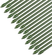 Plant Support Stake Set - Plastic Coated Steel Tube, 75 cm Length, Ø 8 mm, Pack of 20