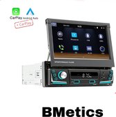 Bol.com BMetics Navigatiesysteem 7 Inch - 1 DIN - Met Camera - Geschikt voor Apple Carplay en Android Auto - Universeel - Auto S... aanbieding