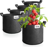 5 x plantenzak 20 l voor aardappelen - tomatenbak met handgrepen - plantenpot - plantenzak - plantenbeschermingszak (20 l, 5 stuks)