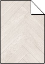 Proefstaal ESTAhome behangpapier hout motief beige - 139173 - 26,5 x 21 cm
