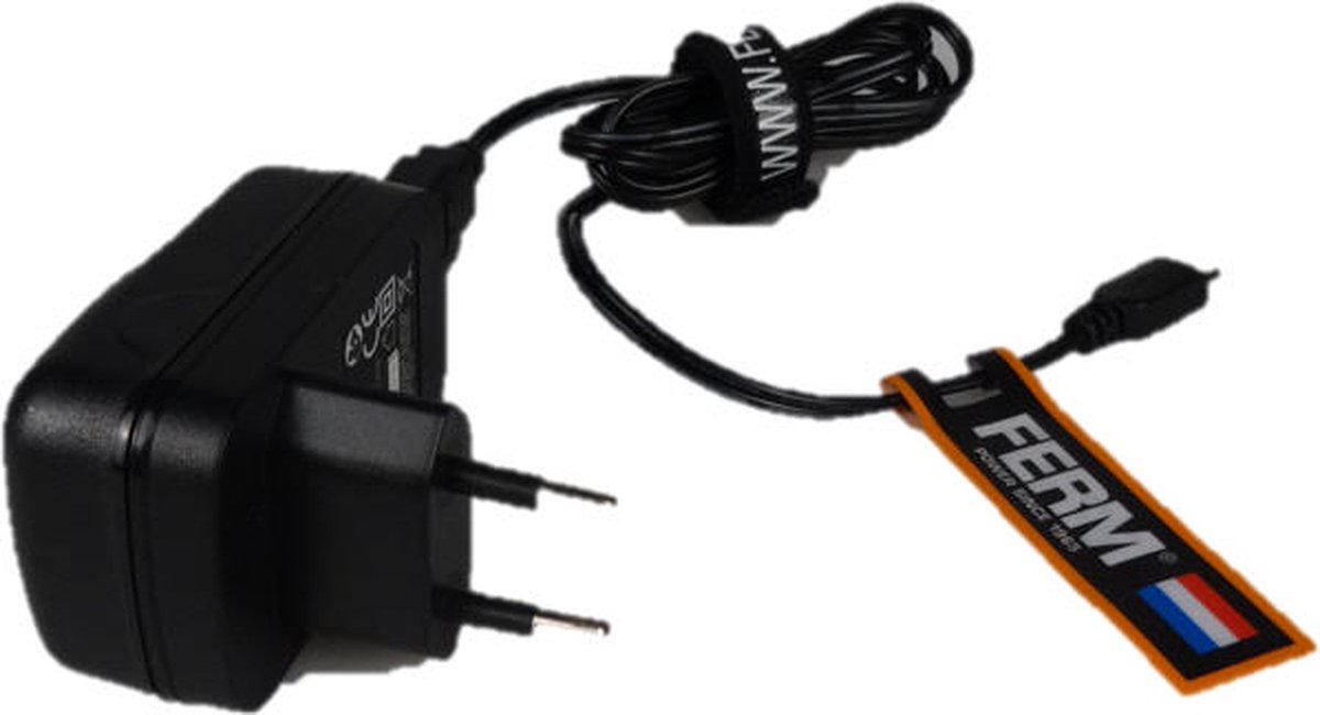 FERM - ETA1011 - Oplader - 3.6V - Met - USB aansluiting - en - Laadkabel: - USB-A - naar - micro-USB - stekker - Universeel - Onder andere - Zeer Geschikt Voor - ETM1005 - Tacker