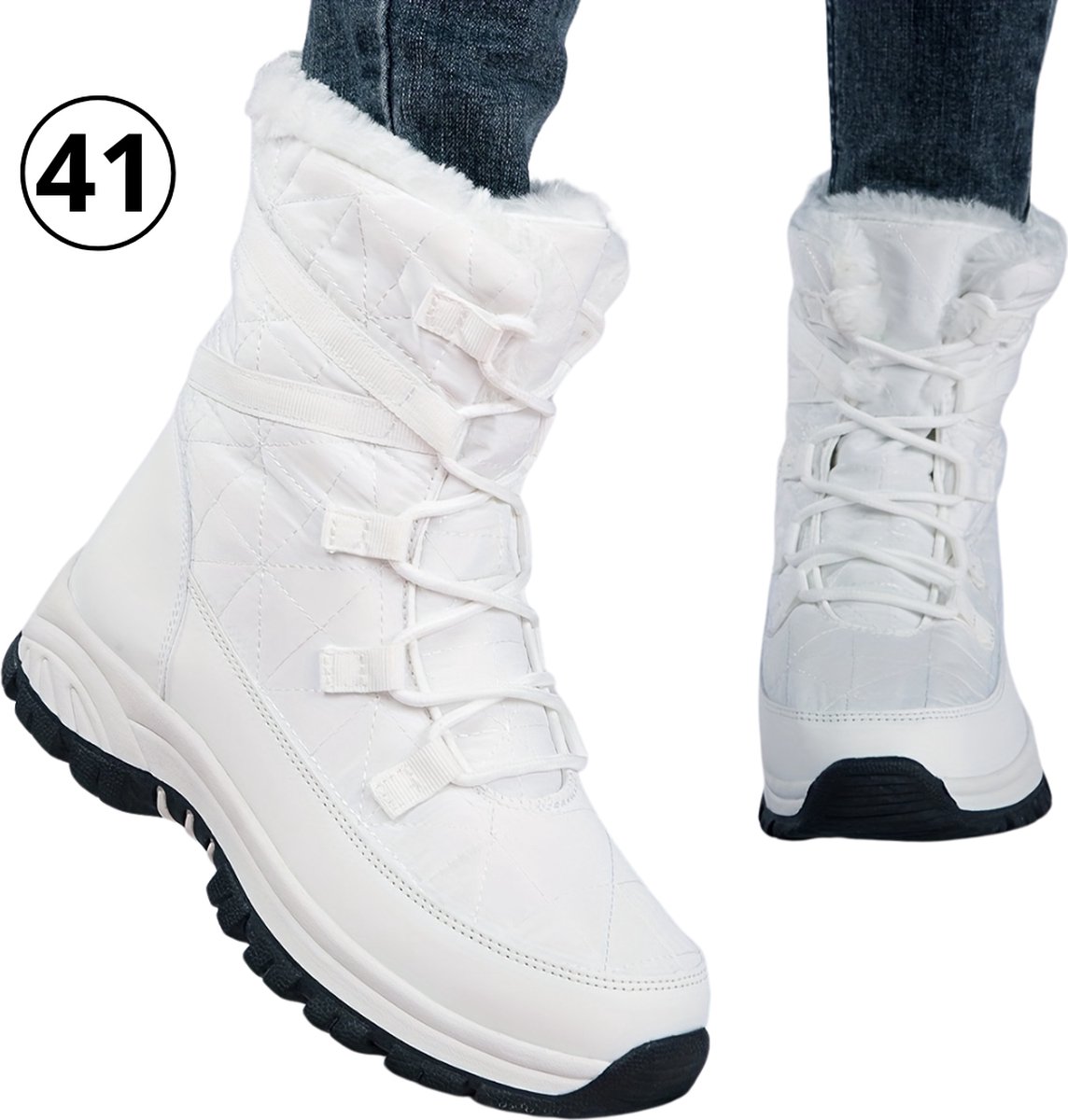 Livano Wintersport Sneeuwboots Snowboots Sneeuwschoenen Ski Gadgets Voor Dames Wit