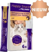 Happy Snack voor katten by Feliway - 6x15gr - Een heerlijke romige vloeibare kattensnack met ontspannend effect