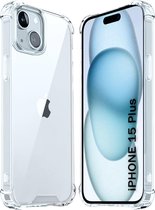 Schokbestendig Hoesje - Crystal Clear Back Cover Geschikt voor: Apple iPhone 15 Plus | Transparante achterkant PC & TPU Bumper