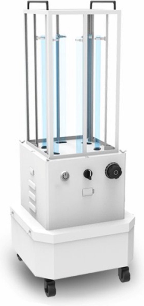 Goedkoopste Air-Born Pro UVC, Ruimte en Objectontsmetter, Luchtreiniger-Sterilisator, voor het vernietigen van virussen, bacteriën, schimmels en pollen. Elimineert ook niet lichtschuwe insecten zoals spinnen, muggen en vliegen. Verwijdert rook en brandlucht.