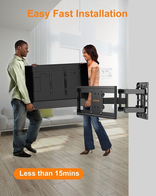 Generic TV-muurbeugel Voor Twee Schermen, 360° Draai- En Kantelbare Tv Beugel Roestvrijstalen Kolom Tv Standaard Voor 12 27 Inch Platte Monitor Tot 18 Kg396 Lbs